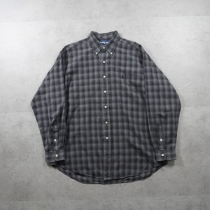 90s Ralph Lauren SILK COTTON shadow plaid shirt "BLAKE" L 古着