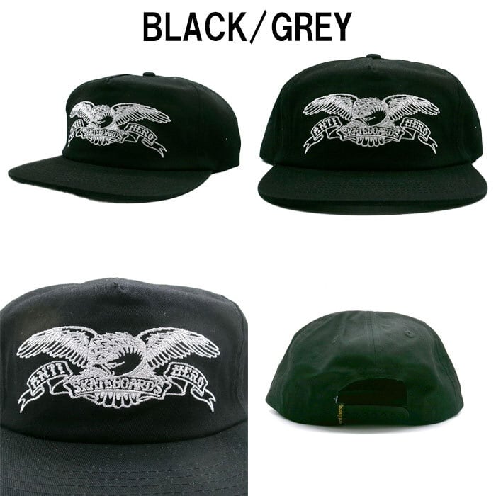 ANTIHERO ADJ BASIC EAGLE BLACK/GOLD BLACK/GREY アンチヒーロー