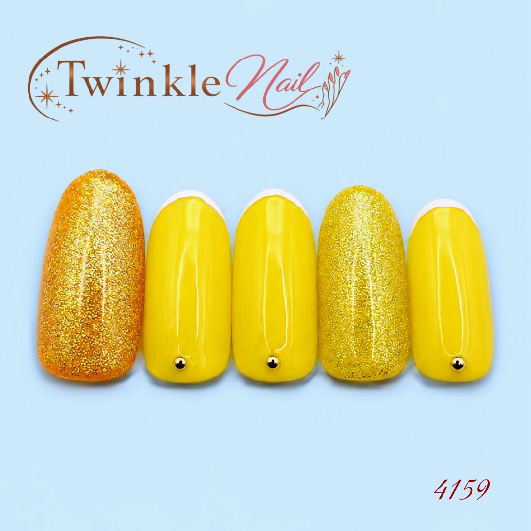 ネイルチップ【4159】大人可愛いイエローネイル | Twinkle Nail