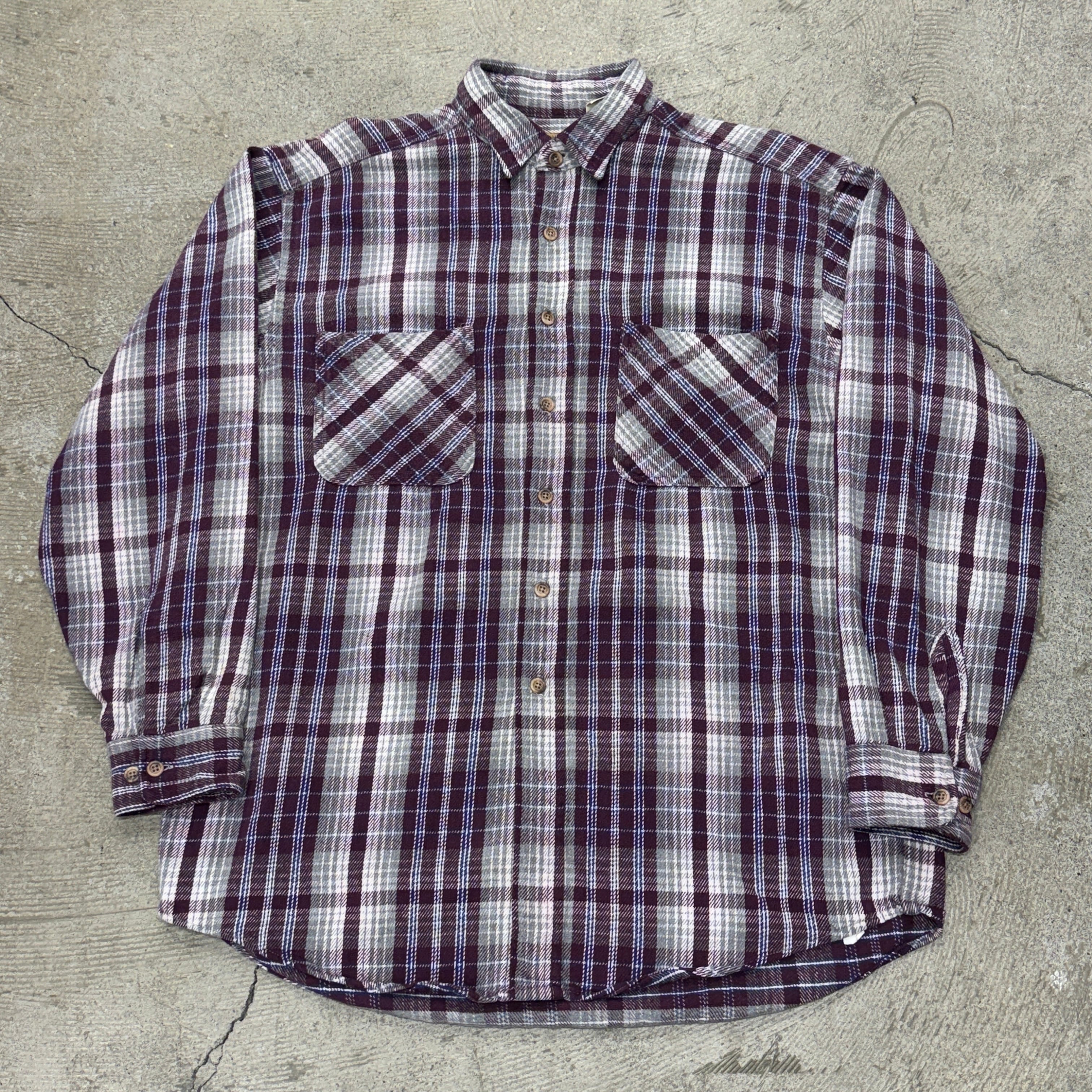 1990s ST JOHN'S BAY FLANNEL CHECK SHIRT | safarionline