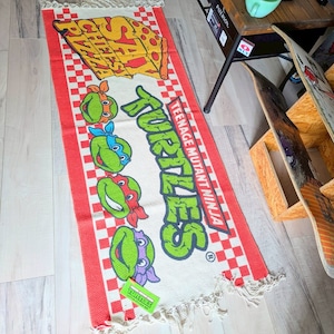 ♧【 Teenage Mutant Ninja Turtles( ティーンエイジ ミュータント ニンジャ タートルズ )】 KITCHEN MAT / キッチンマット / COTTON MAT / コットン マット/ Floor Mat / フロアマット / ロングバージョン〚アメリカン雑貨 アメトイ〛
