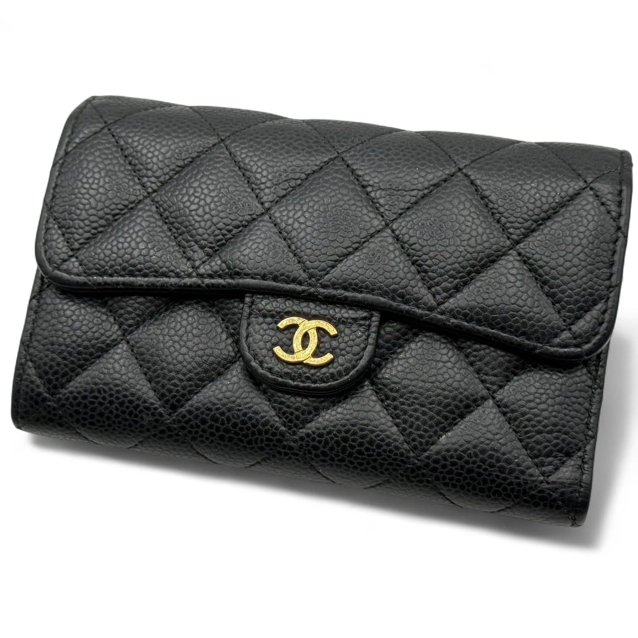 CHANEL シャネル マトラッセ ミディアム フラップ 三つ折り財布