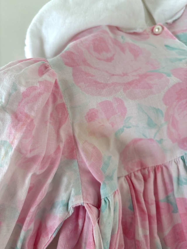 【6T相当・vintage 】USA製　フローラルレースdress