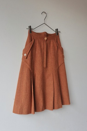terracotta design wool skirt