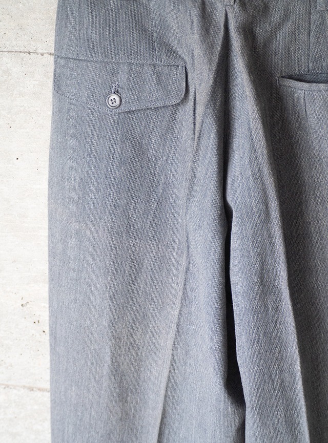 "MR-TESSEL" 1990s Melange 2 tuck trousers