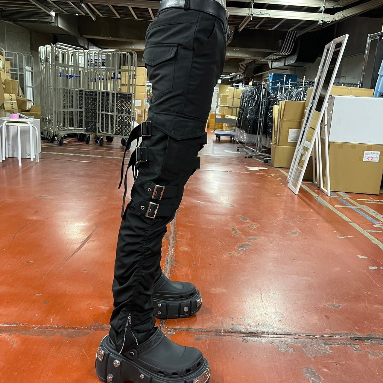 PSYNYXX ベルトカーゴパンツ サブカル 地雷 サブスト グランジ PSYNYXX ベルトカーゴパンツ サブカル 地雷 サブスト グランジ