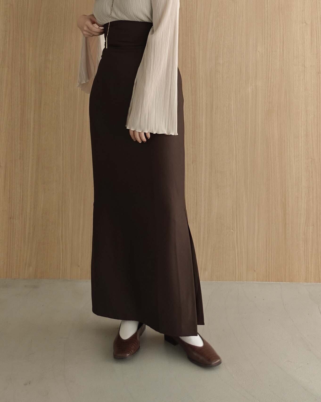 AM370920 high waist side pleats skirt【残り僅か】 | Alumu 