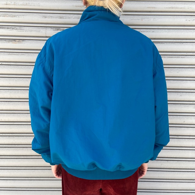 80s エディーバウアー ウォームアップジャケット 黒タグUSA製 L フリース