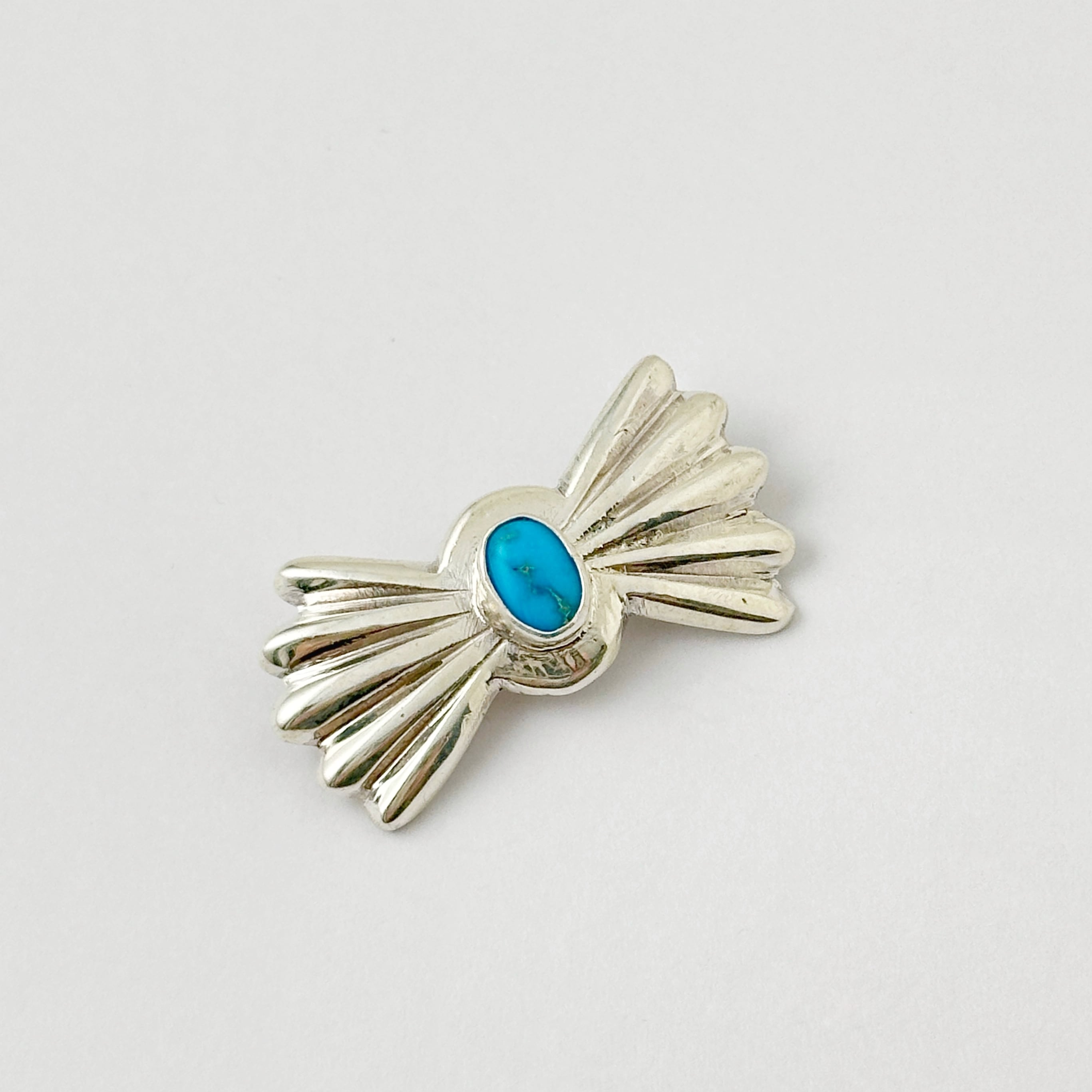 Indian Jewelry》バタフライ キングマン ターコイズ ブローチ 蝶