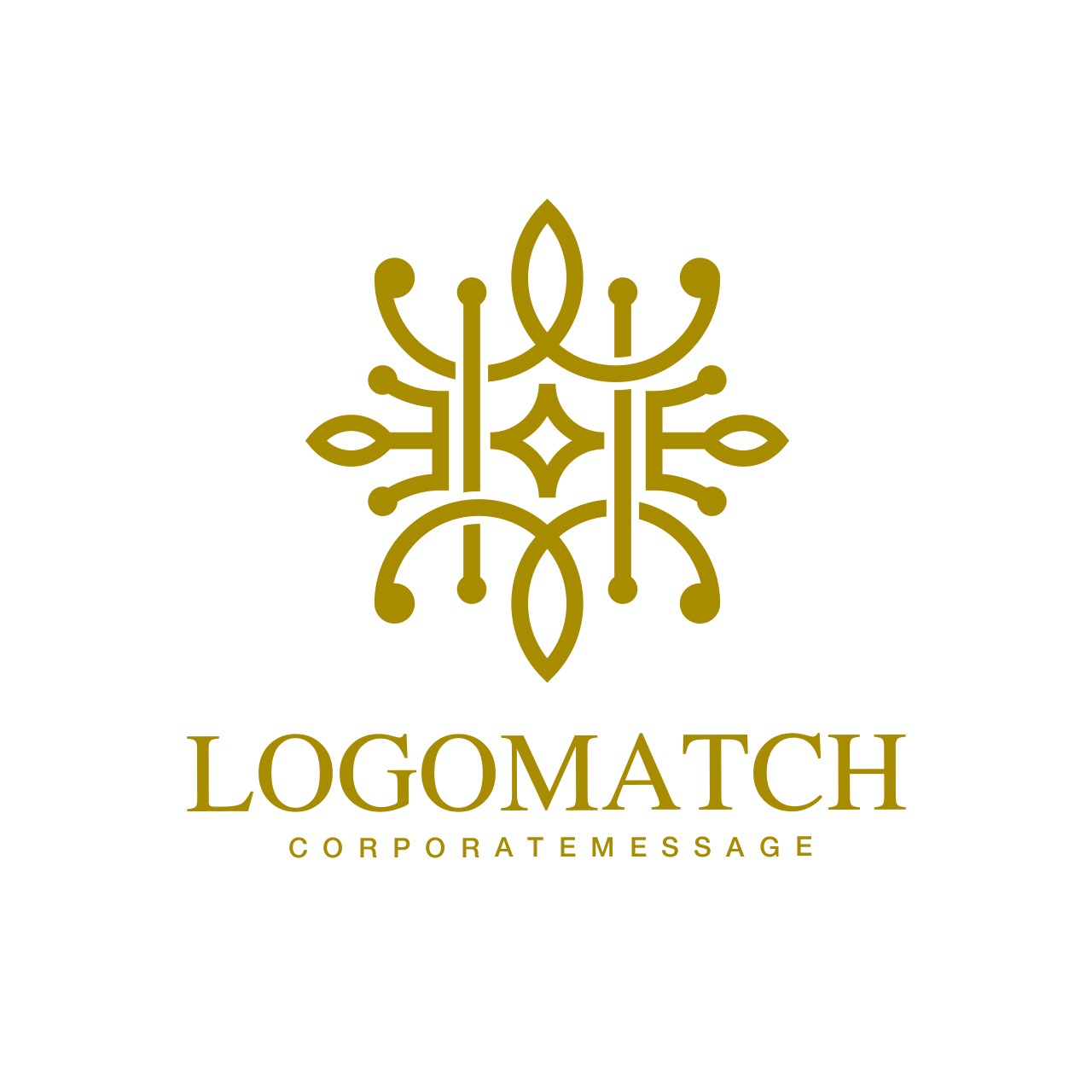 洗練されたレリーフのロゴ