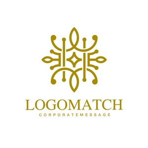 洗練されたレリーフのロゴ