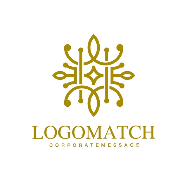 洗練されたレリーフのロゴ