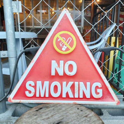 アメリカンメタルサイン◆NO SMOKING/禁煙◆ブリキ看板　ダイナー　飲食店