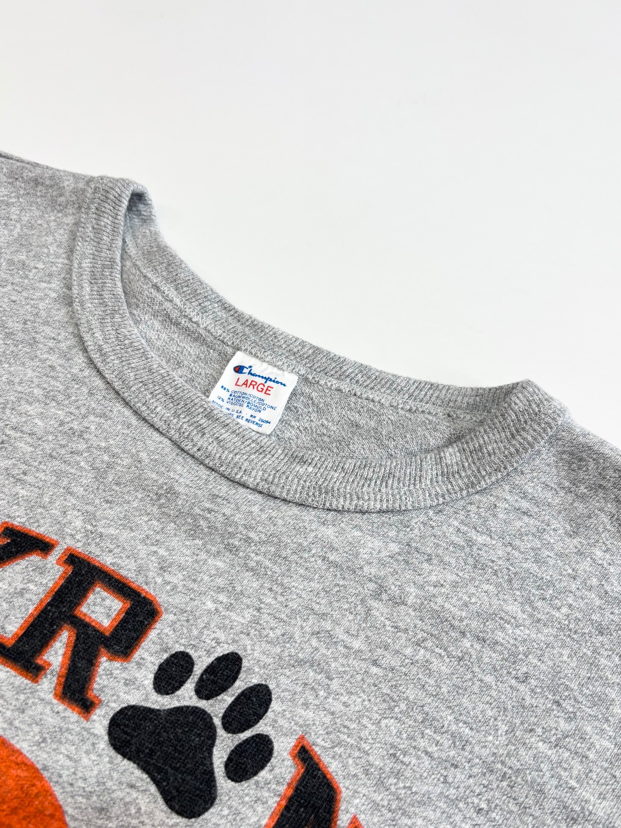 80s Champion "WATER PRINT" 88/12 Tee MADE IN USA Size L