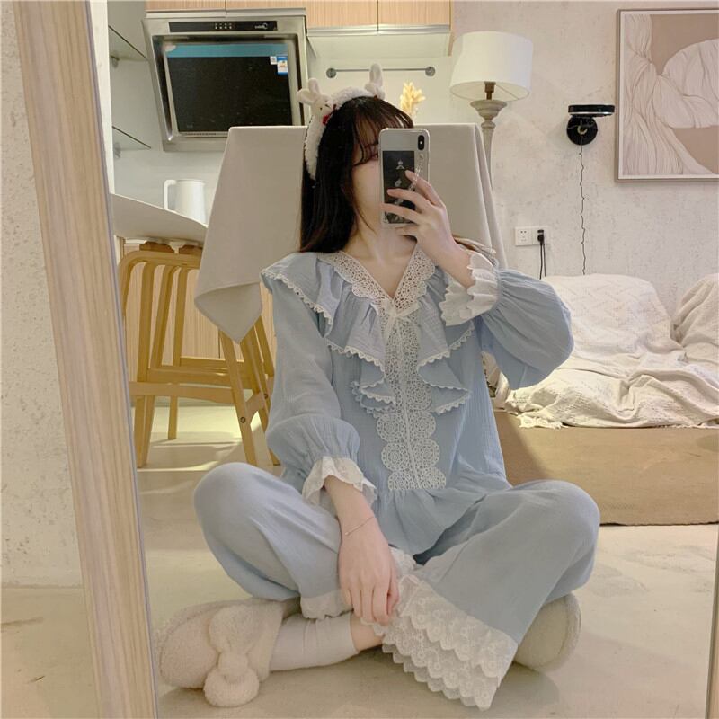 レーススタイルレディーススプリングオータム ロング コットン 春物 秋物 萌量不足9211022003