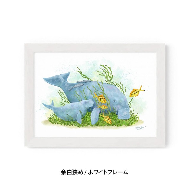 A5｜海牛親子の昼下がり（フレームあり）
