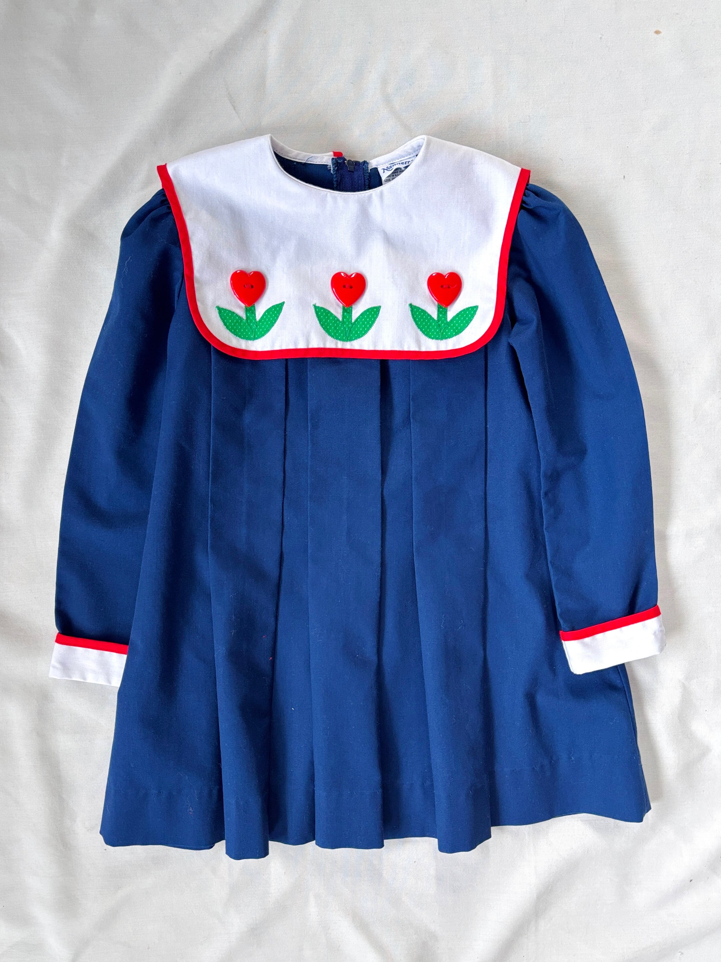 【KIDS vintage】 tulip dress. size:4-6y