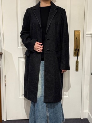 FENDI / vintage dark gray chester coat.