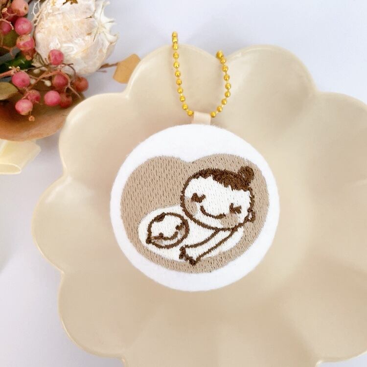 刺繍マタニティマーク モノトーン | handmade ikkyu（イッキュー）