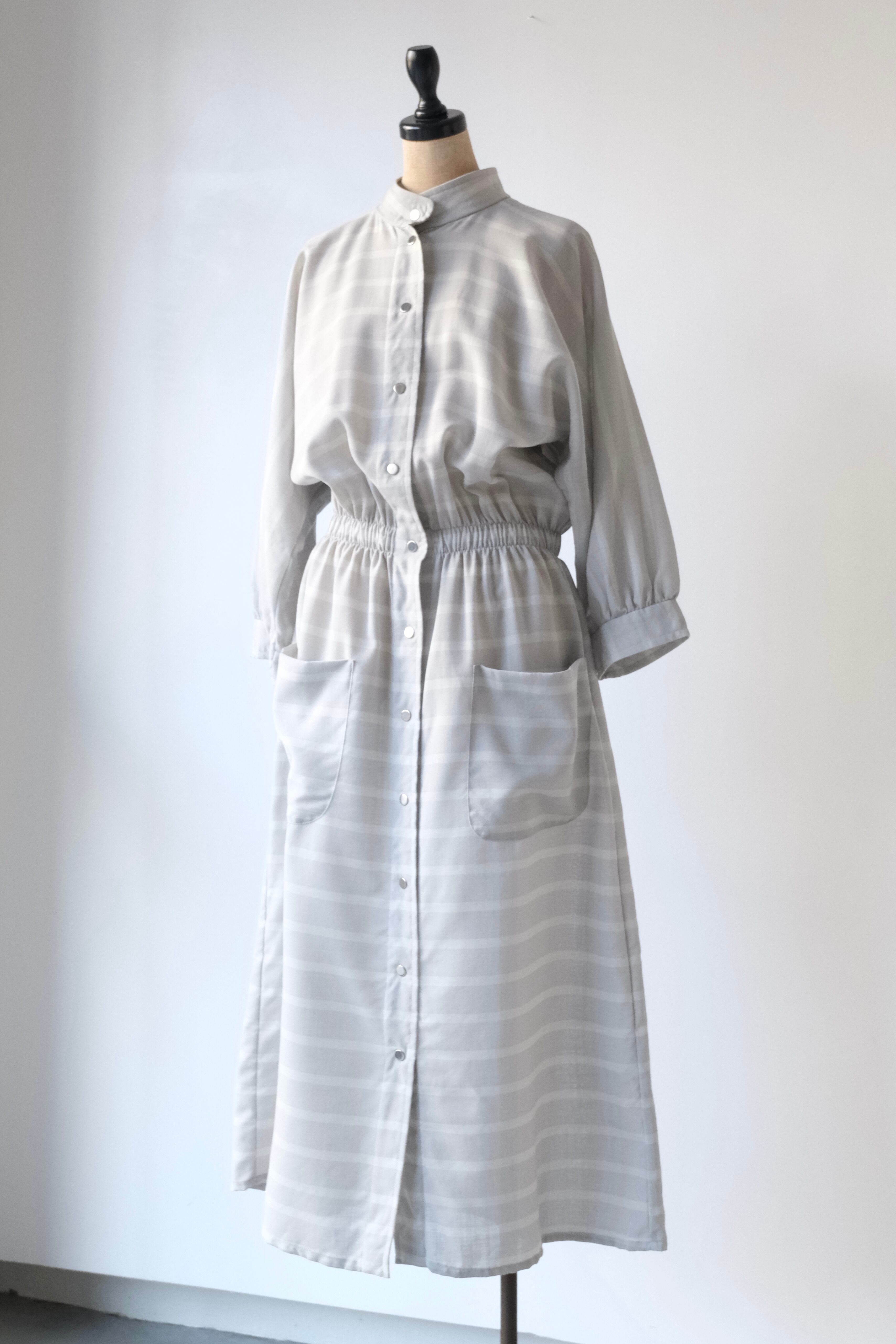 【美品】Vuokko grey color palette dress Vuokko icy grey dolman dress | QUARTER PAST FIVE