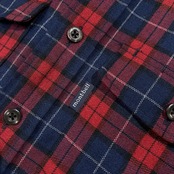 mont-bell モンベル チェック柄 メリノウール トレールシャツ 長袖シャツ サイズ S /レッド×ネイビー/メンズ/アウトドア