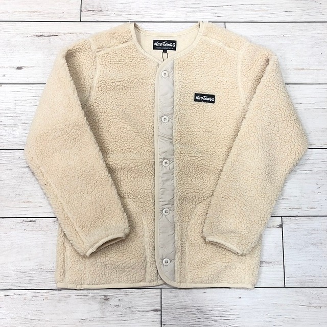 WILD THINGS (ワイルドシングス) Fluffy Boa Jacket フラフィーボア ジャケット ナチュラル WT19118N