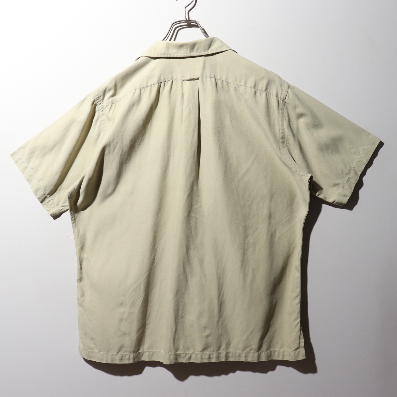 美品 L 完全無地 抹茶色 Caldwell ポロラルフローレン 半袖開襟シャツ polo ralph lauren 緑 グリーン