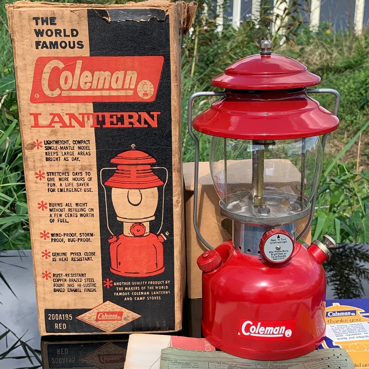 綺麗】Coleman コールマン 200A ガソリンランタン パテペン 1967年3月