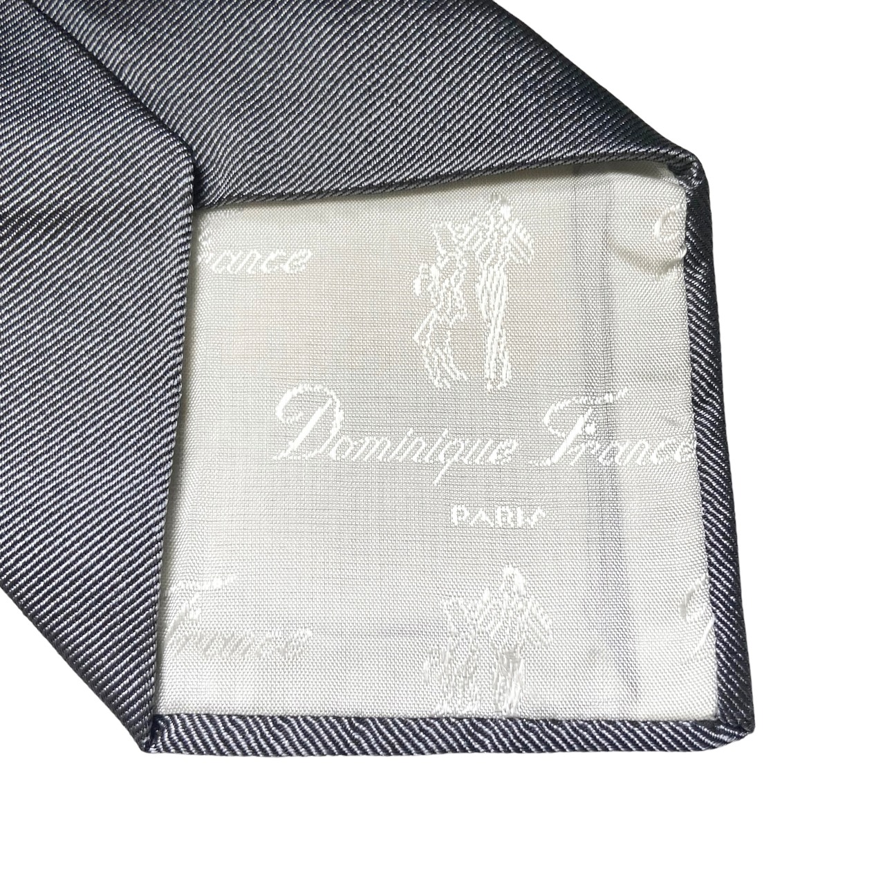 DOMINIQUE FRANCE botanical × abstract woven silk tie