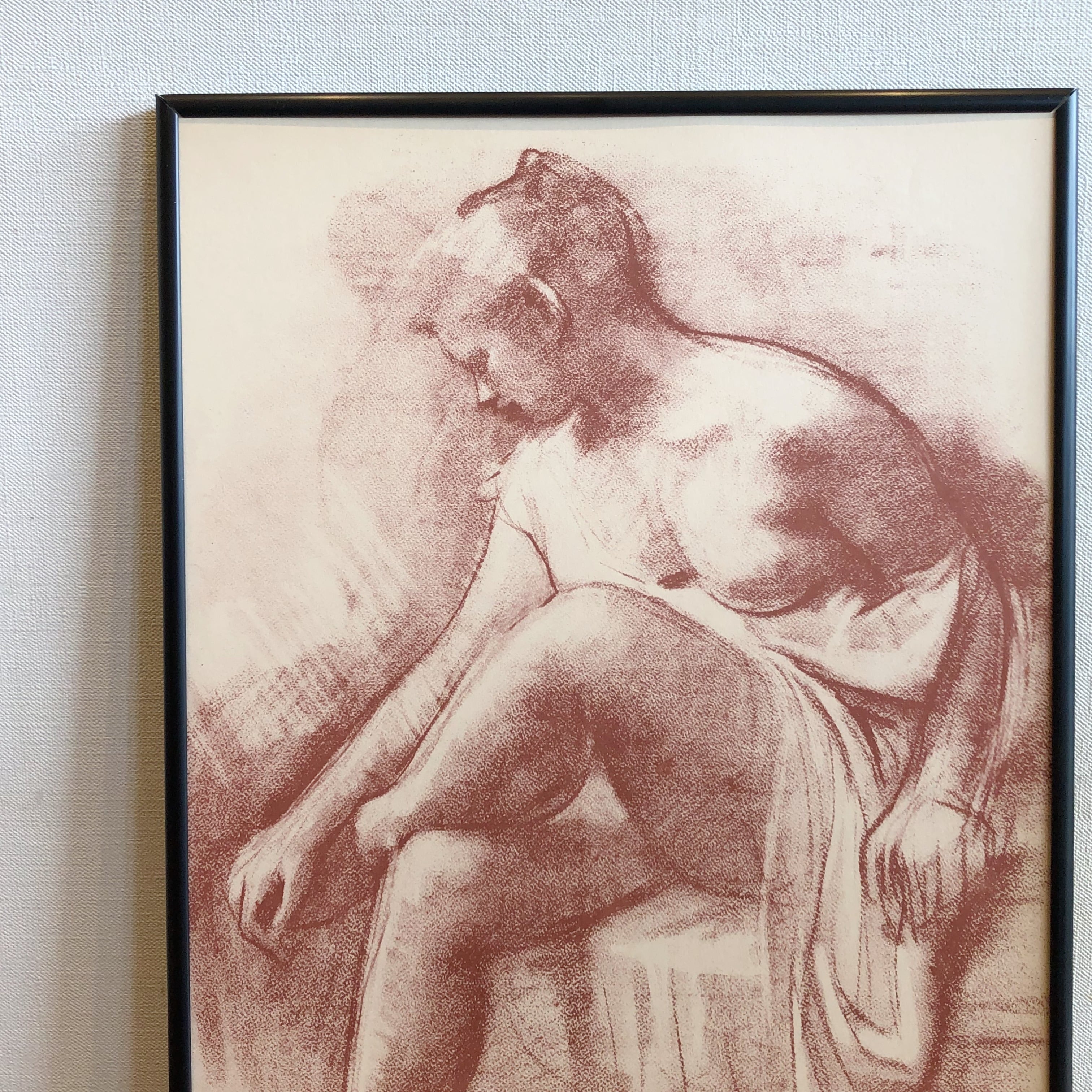 小磯　良平、裸婦、希少な画集より、新品高級額装付、状態良好 小磯良平、【D嬢の像】、希少な大判額装用画集より、美品、新品