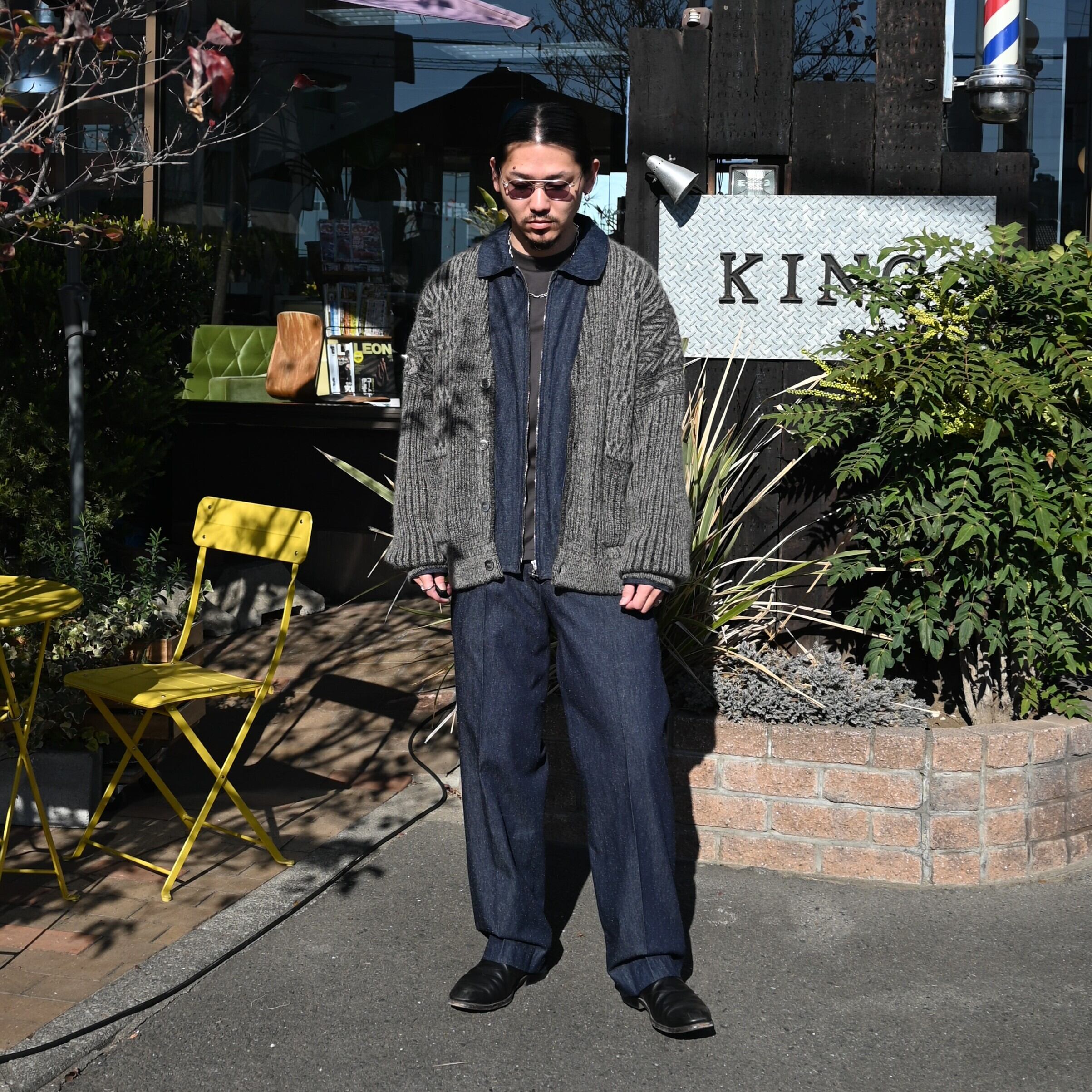 YASHIKI / Sekkei mohair Cardigan コーディネート | GANKO