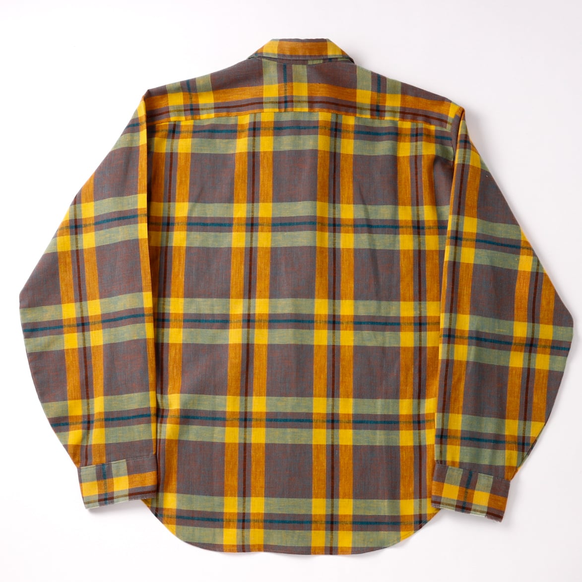 ビンテージ Van Heusen オープンカラーシャツ チェック US 60s 極美品】60s VAN HEUSEN special Vintage check Shirts big size made