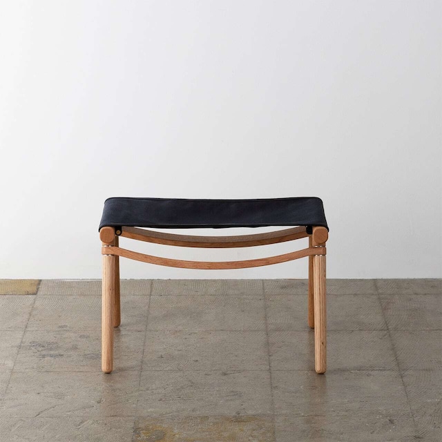 IKIKI Side Stool Oak Canvas【Black/Olive】※他商品と同梱不可