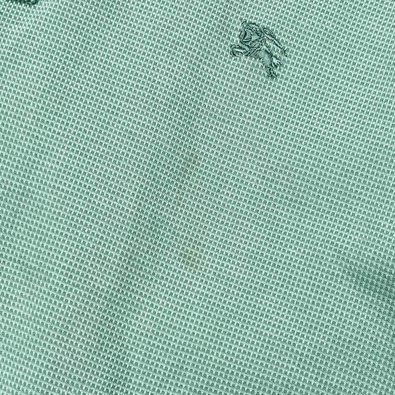 BURBERRY LONDON バーバリー ロンドン BD ボタンダウン 半袖 ポロシャツ M/グリーン系 メンズ 三陽商会