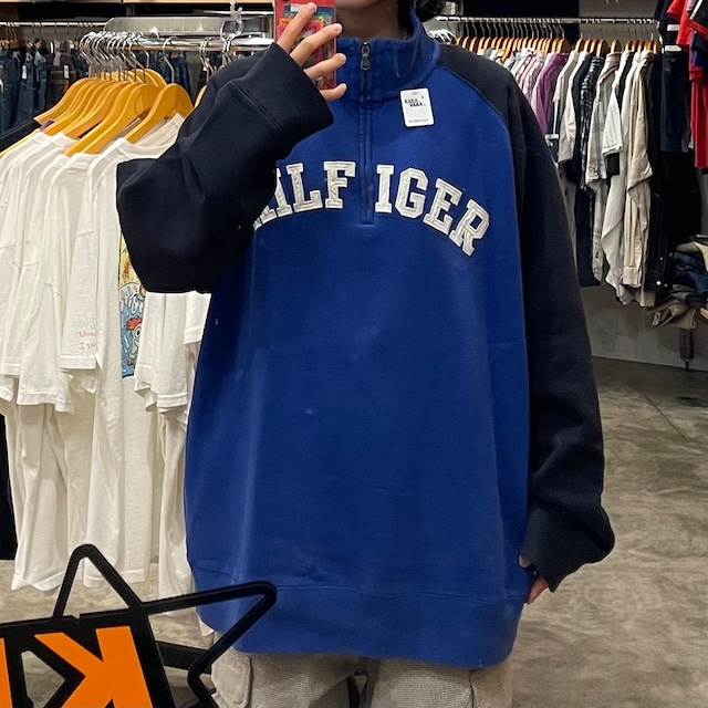 【TOMMY HILFIGER/トミーヒルフィガー】ハーフジップスウェット