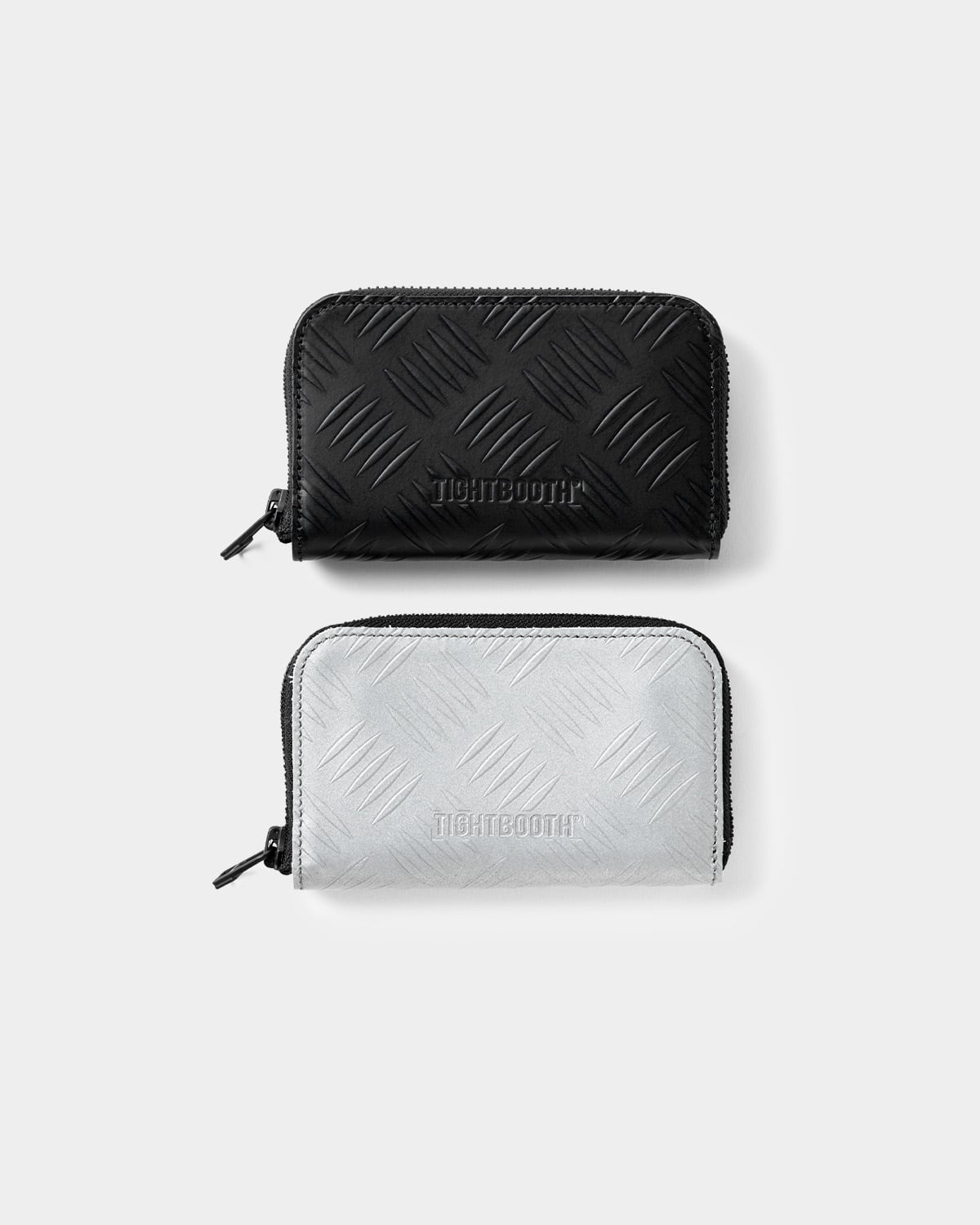 TIGHTBOOTH / CHECKER PLATE LEATHER ZIP WALLET