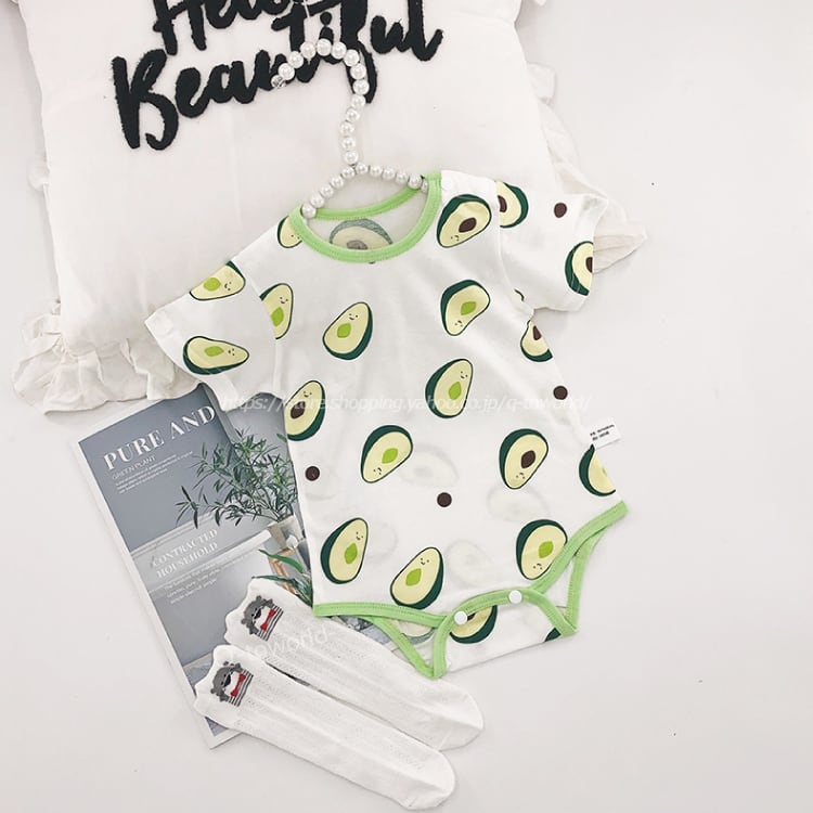 60 100 ロンパース アボカド柄 ベビー服 男の子 女の子 韓国子供服 ベビー 子供服 Q Toworld キュートワールド 子供服 メール便は何点でも送料の合計は280円 60 100 ロンパース アボカド柄 ベビー服 男の子 女の子 韓国子供服 ベビー 子供服 Q Toworld キュートワールド 子供服 メール便は何点でも送料の合計は280円