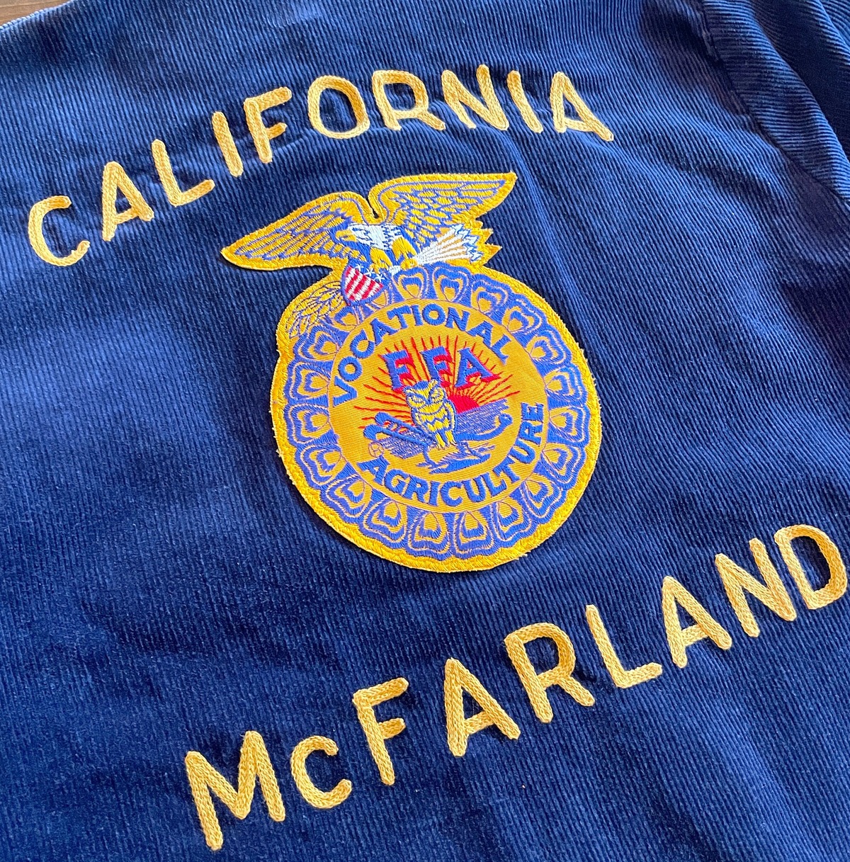 70s FFA Jacket〝CALIFORNIA〟 Front 2line embroidery Size 40 | Rassic 