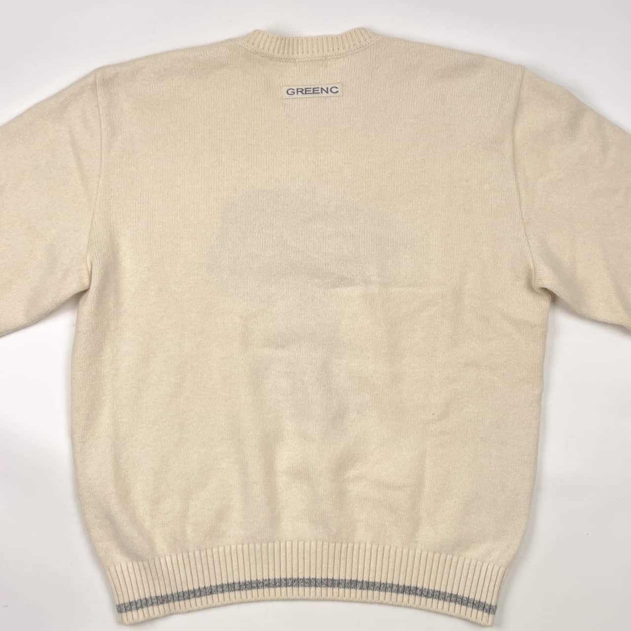 GREENCLUBS グリーンクラブ スヌーピー コラボ アンゴラ混 長袖 ニット セーター 3/アイボリー系 メンズ