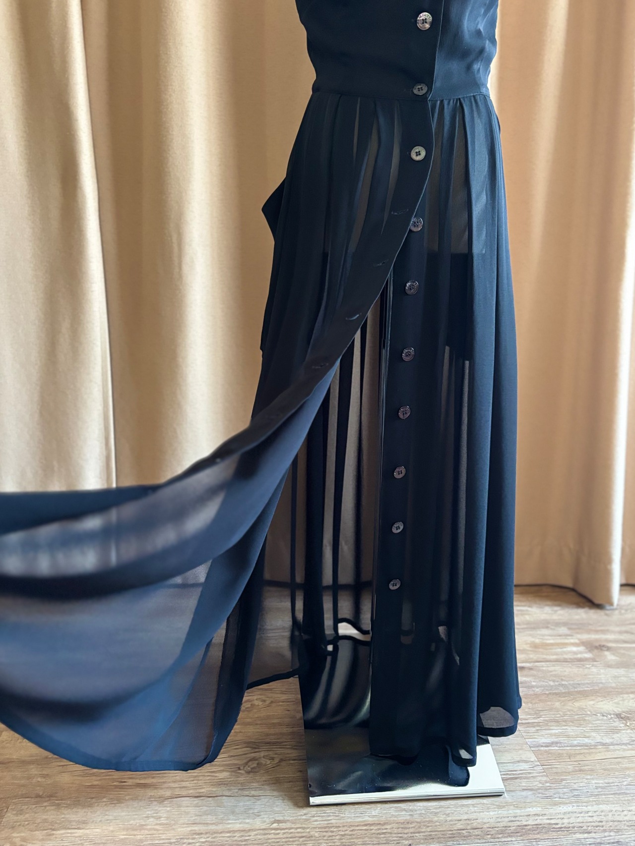MADE IN ITALY black sheer dress-5138-7