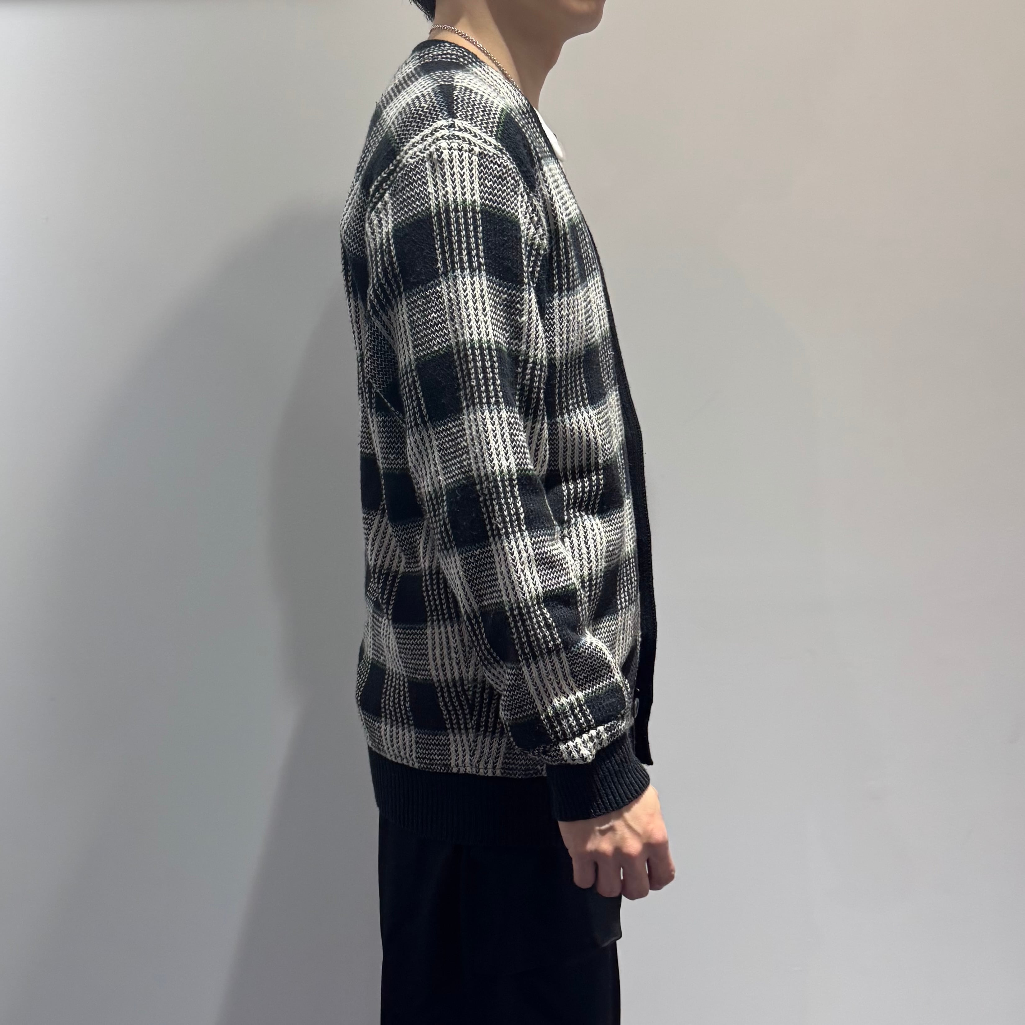ISSEY MIYAKE チェックカーディガン コットン リネン イッセイミヤケ
