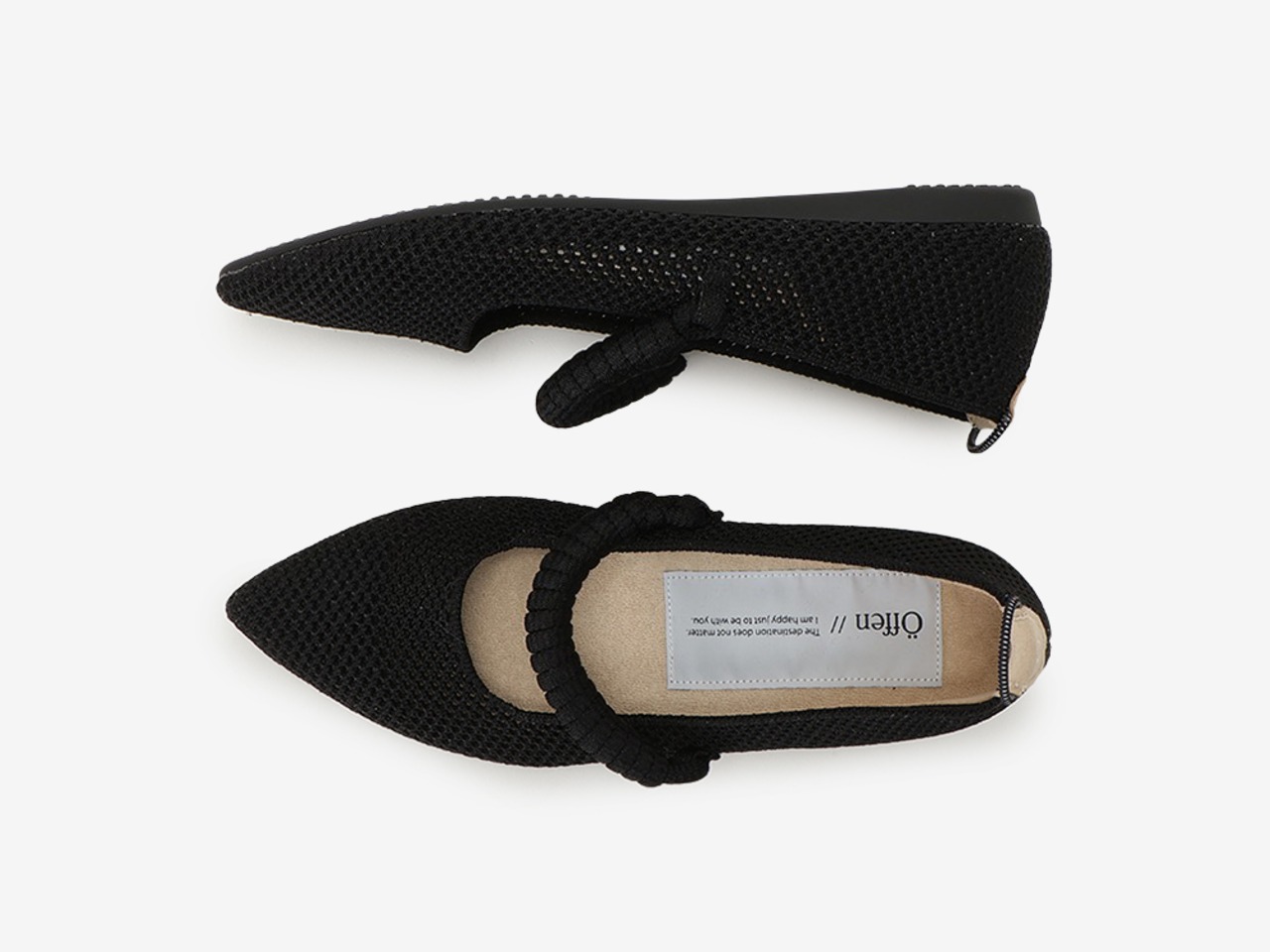 pointed-TWISTRAP / BLACK