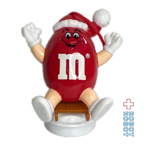 M&M's 1993 サンタハットピーナッツレッド ソリ クリスマスオーナメント