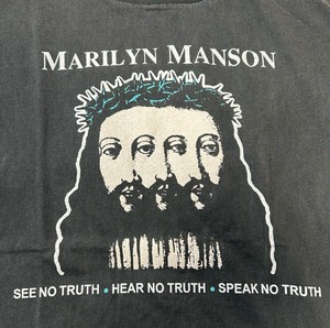 12433 マリリン・マンソン ロックTシャツ 半袖 両面プリント L