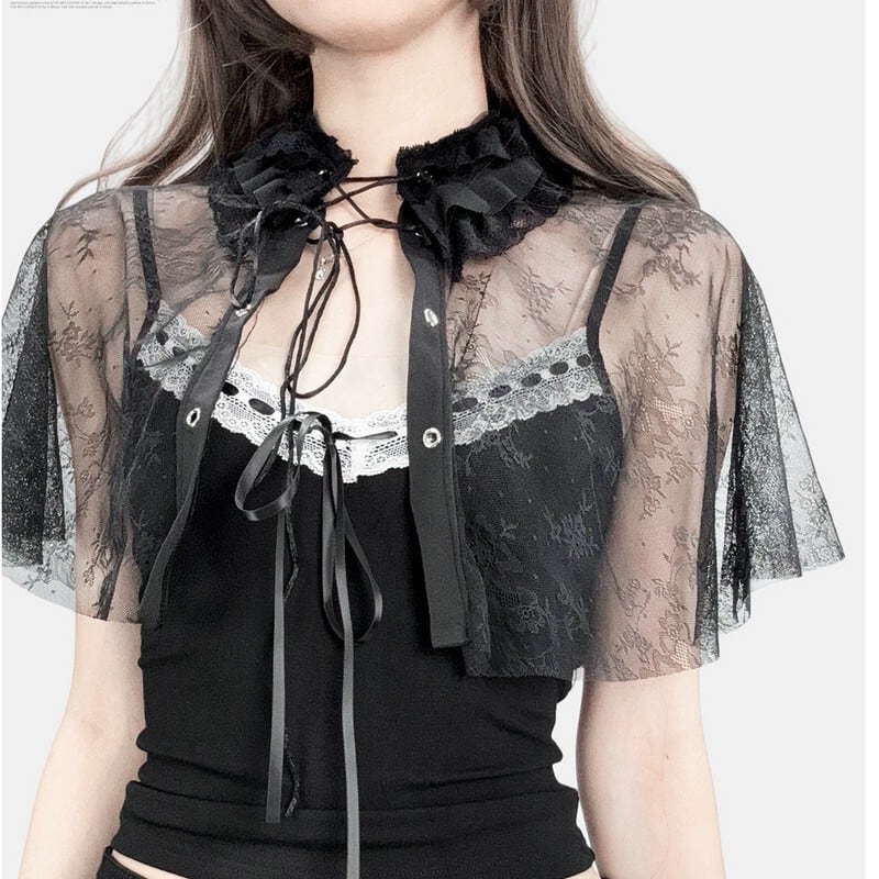 Lace poncho camisole set r0076