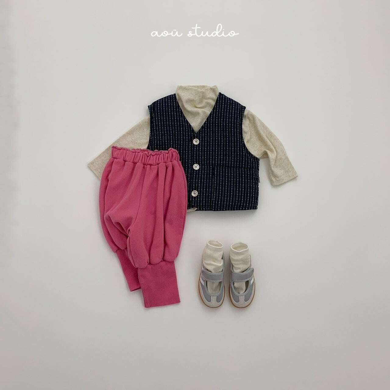 〖取寄〗韓国子供服 / 26winter / aoustudio / エスニック ベスト / キッズ服 *XS~L*