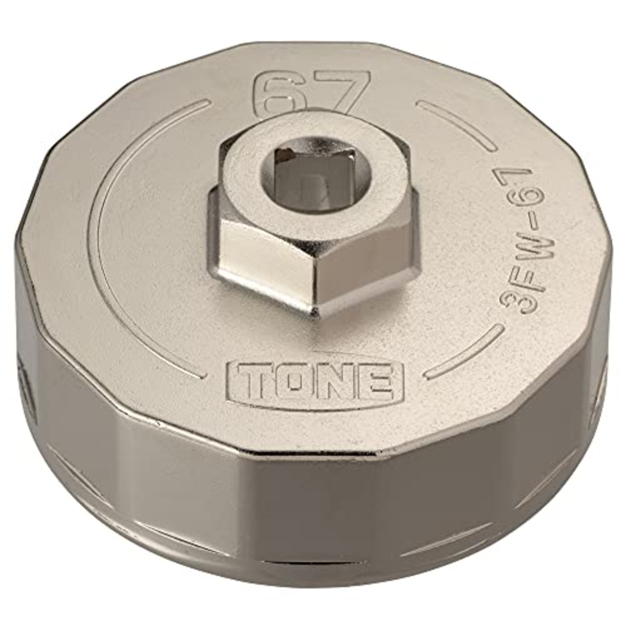 トネ(TONE) オイルフィルターレンチ(カップ形) 3FW-67 差込角9.5mm(3/8") φ67