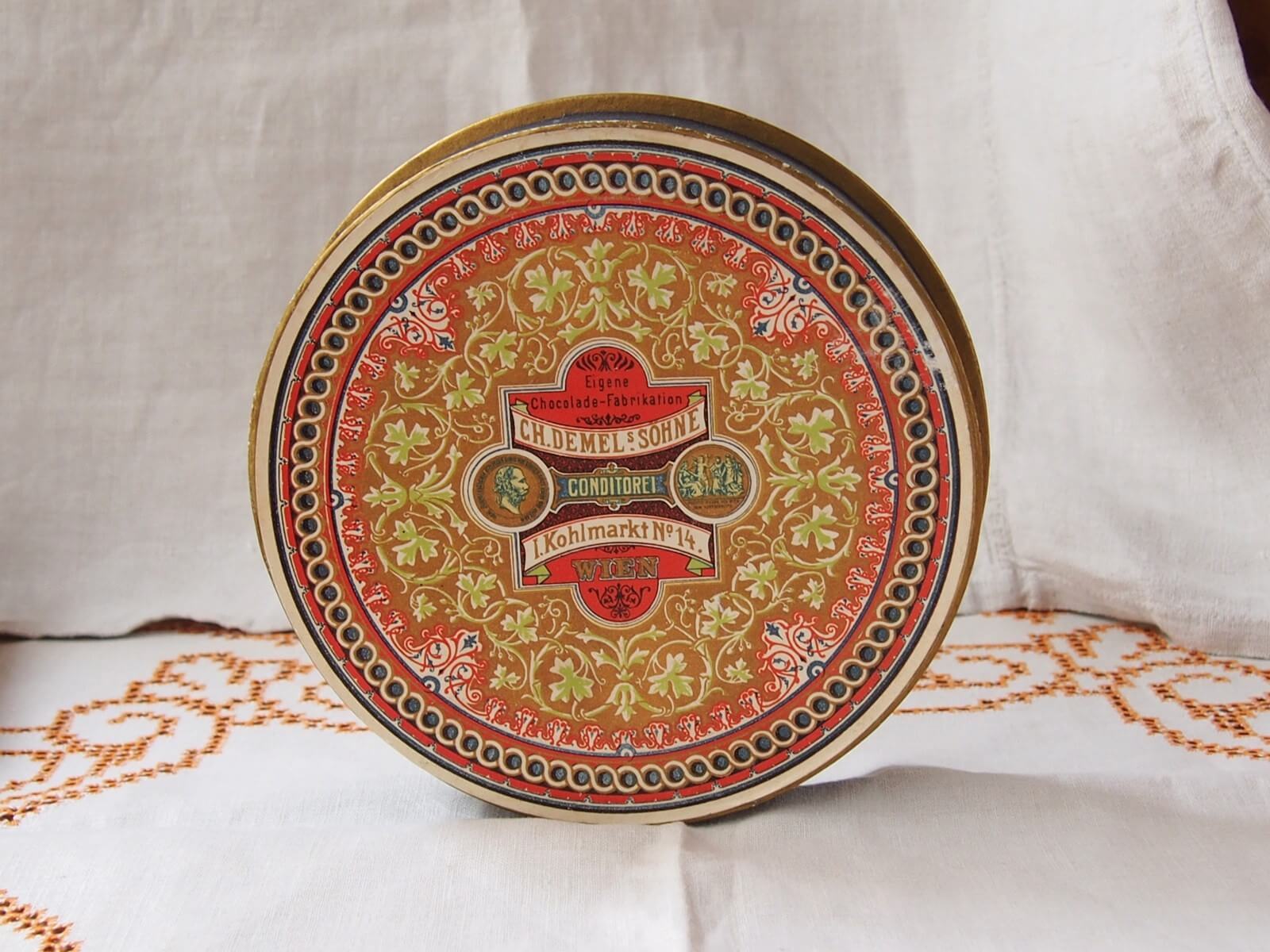 フランスアンティークパウダーボックス DEMELデメルボックスのみ