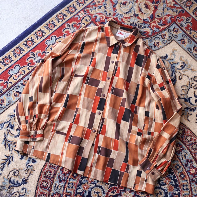 square art minimal pattern loose shirt