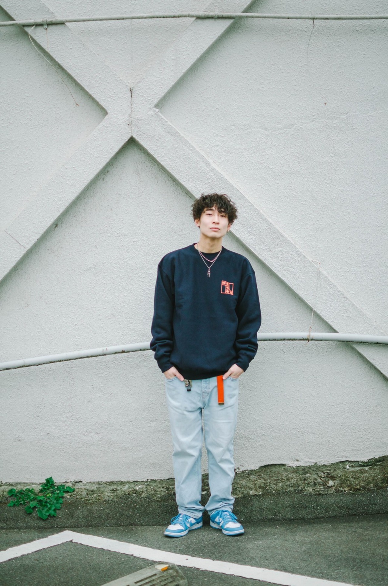 四畳半帝国 Sweat shirt-blurred   紺